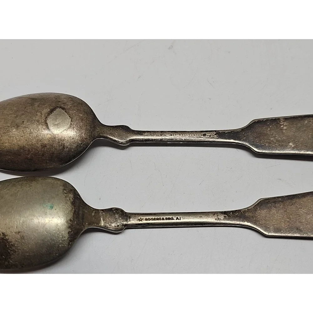 Vintage Various Brands Lot of WM Rogers Silverplate Flatware Set Metal 8 Spoons